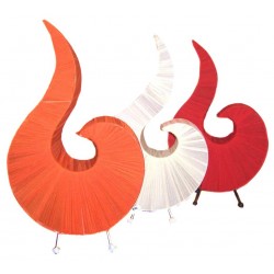Lampe avec tissus en spirale