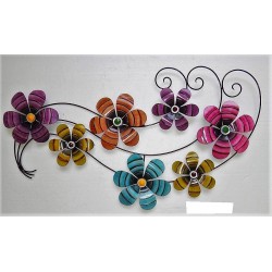 ENSEMBLE DE 7 FLEURS SUR TIGES