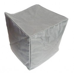 Pouf carré gris foncé