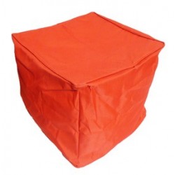Pouf carré rouge