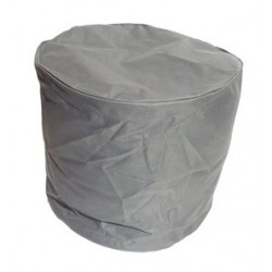 Pouf rond gris foncé