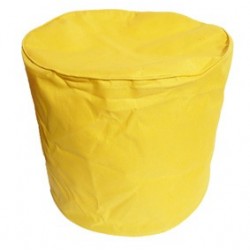 Pouf rond jaune