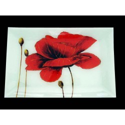 PLAT COQUELICOT EN VERRE...